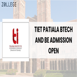 TIET Patiala BTech and BE Admission Open
